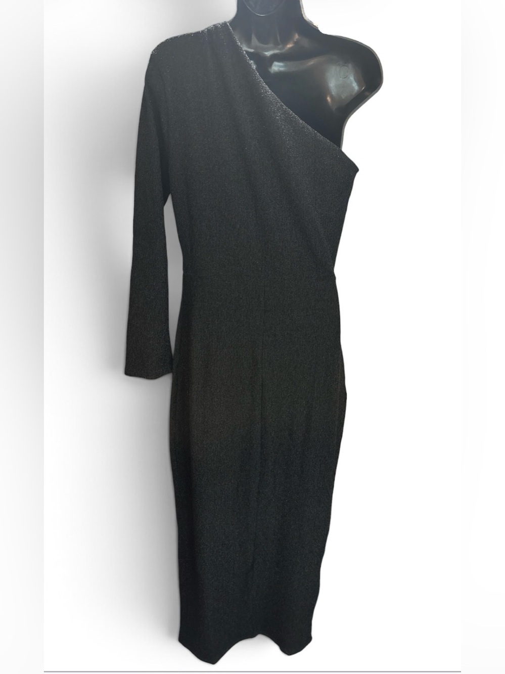 DINYLN One Shoulder Sparkly High Split Evening Gown Formalwear - Picture 4 of 9
